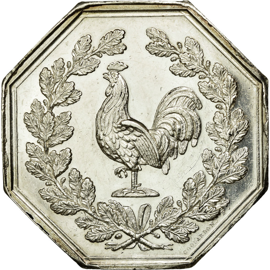 Frankrijk, Token, Notary, 1830, UNC-, Zilver, Lerouge:104a