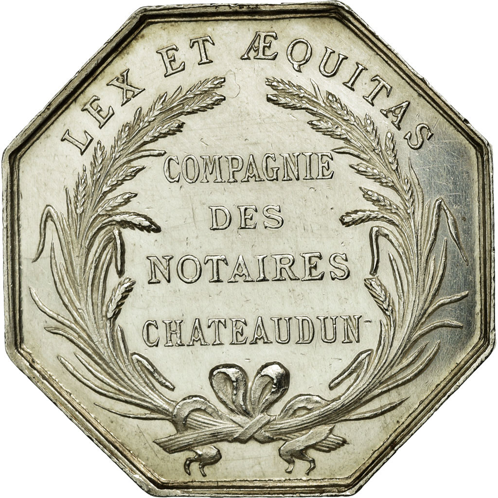 France, Token, Notary, , Silver, Lerouge:84