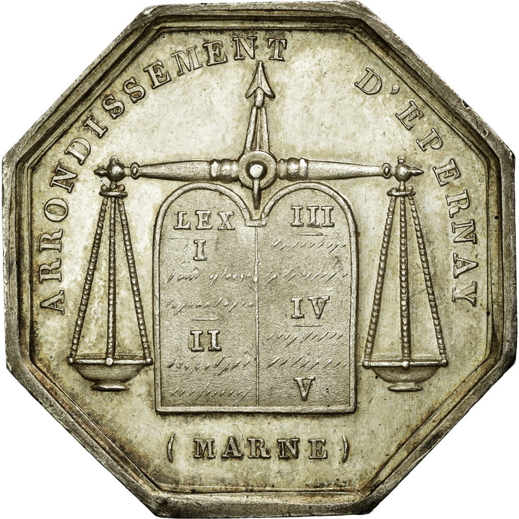 Frankrijk, Token, Notary, PR, Zilver, Lerouge:127a
