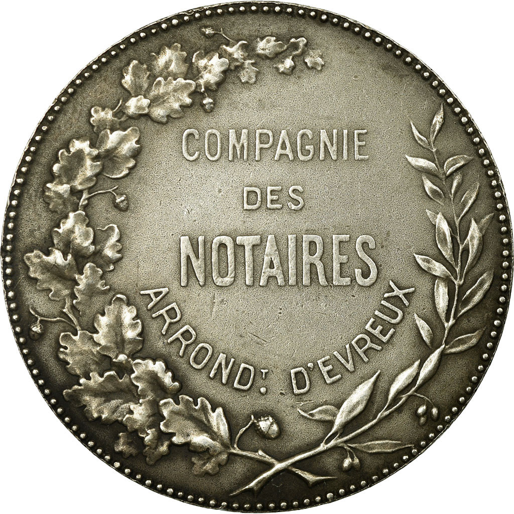 France, Token, Notaires de l'Arrondissement d'Evreux, Eure, Lavrillier