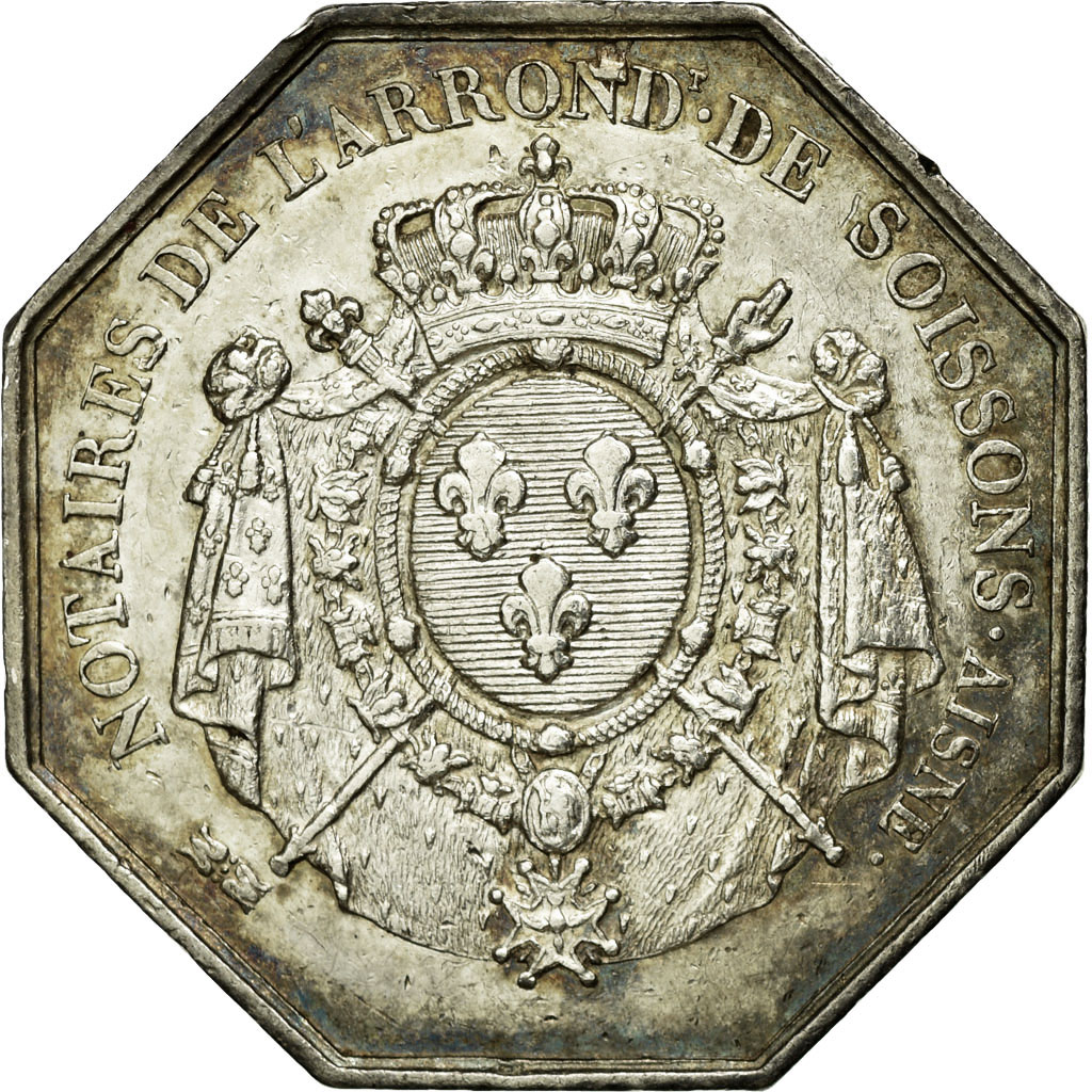 Frankrijk, Token, Notary, ZF+, Zilver, Lerouge:395