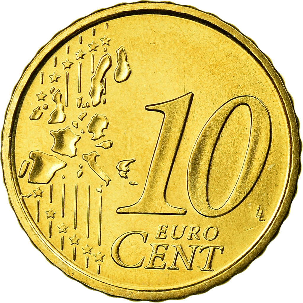 [#731360] Spanien, 10 Euro Cent, 2005, STGL, Messing, KM:1043