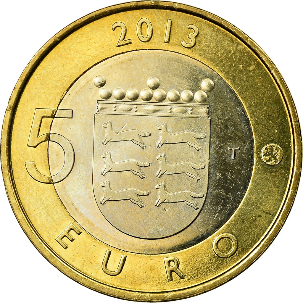 Finland, 5 Euro, Ostrobothnia, 2013, AU(55-58), Bi-Metallic, KM:193