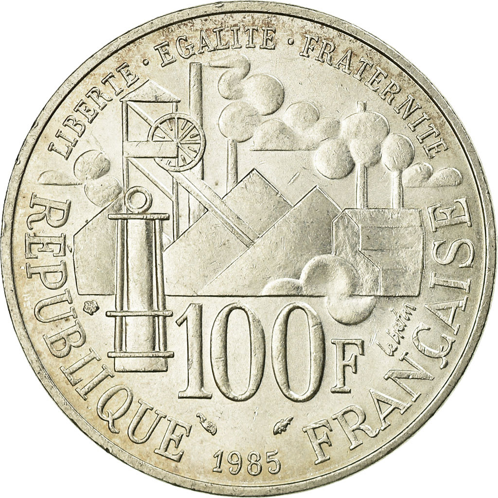 Coin, France, Germinal, 100 Francs, 1985, , Silver, KM:957, Gadoury:900