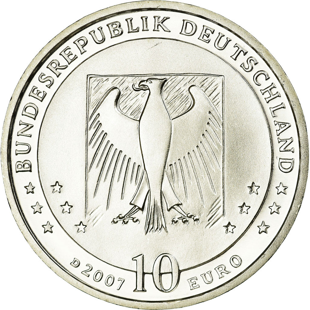 GERMANY - FEDERAL REPUBLIC, 10 Euro, 2007, , Silver, KM:265