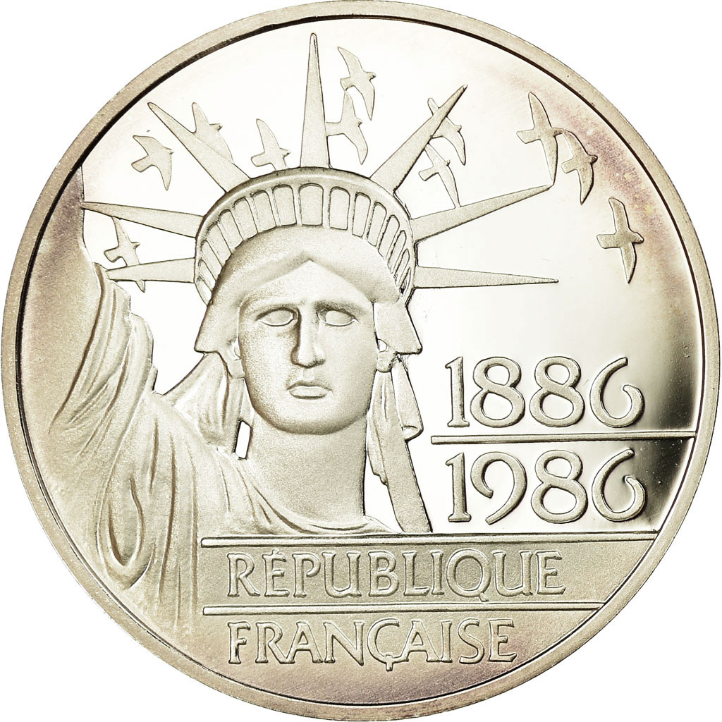 Coin, France, Statue de la Liberté, 100 Francs, 1985, BE, , Silver