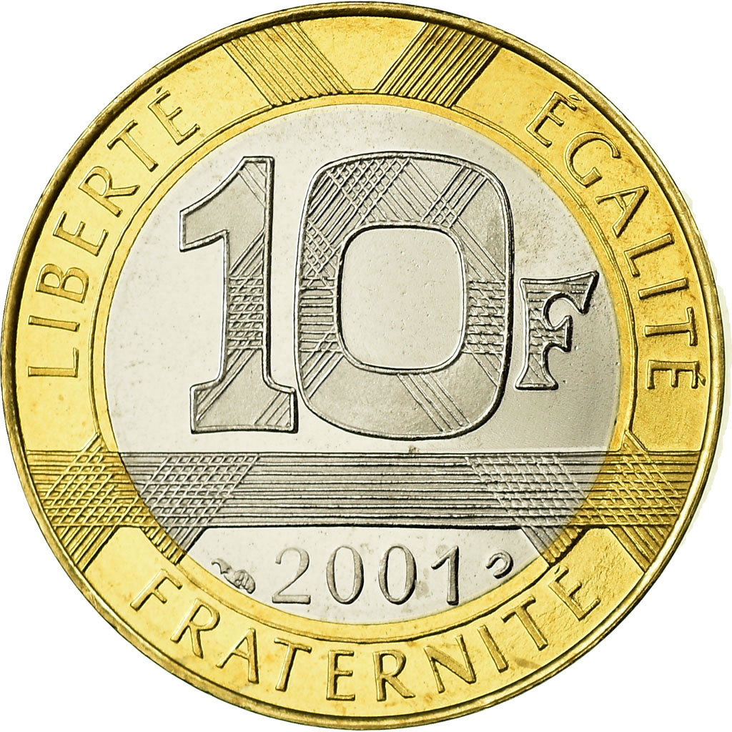 Coin, France, Génie, 10 Francs, 2001, Paris, BE, , Aluminum-Bronze