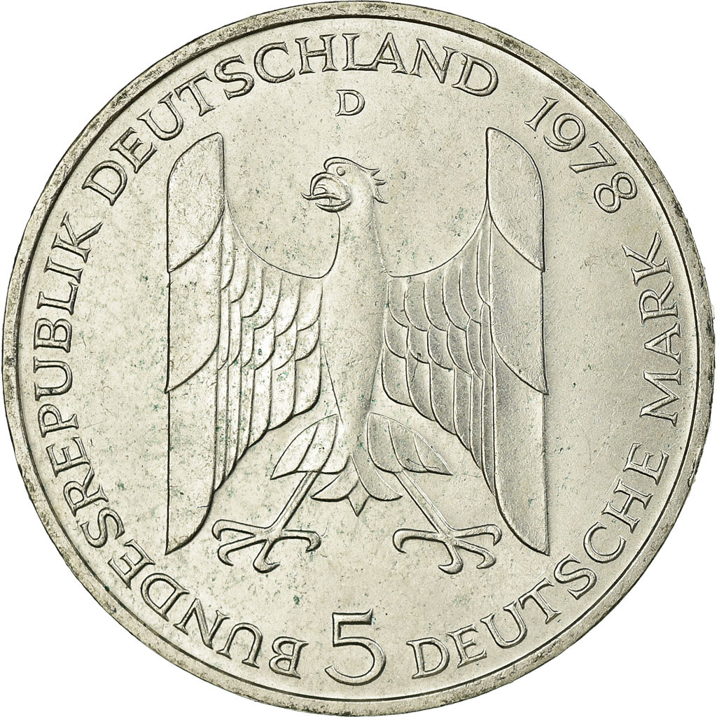 Coin, GERMANY - FEDERAL REPUBLIC, 5 Mark, 1978, Munich, Germany, 