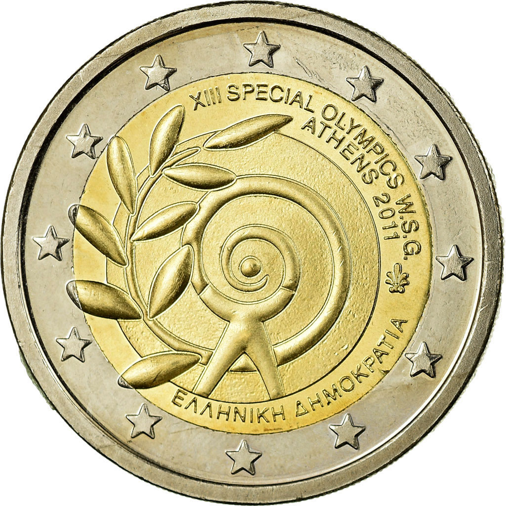 Griechenland, 2 Euro, Olympics Athens, 2011, VZ+, Bi-Metallic, KM:239