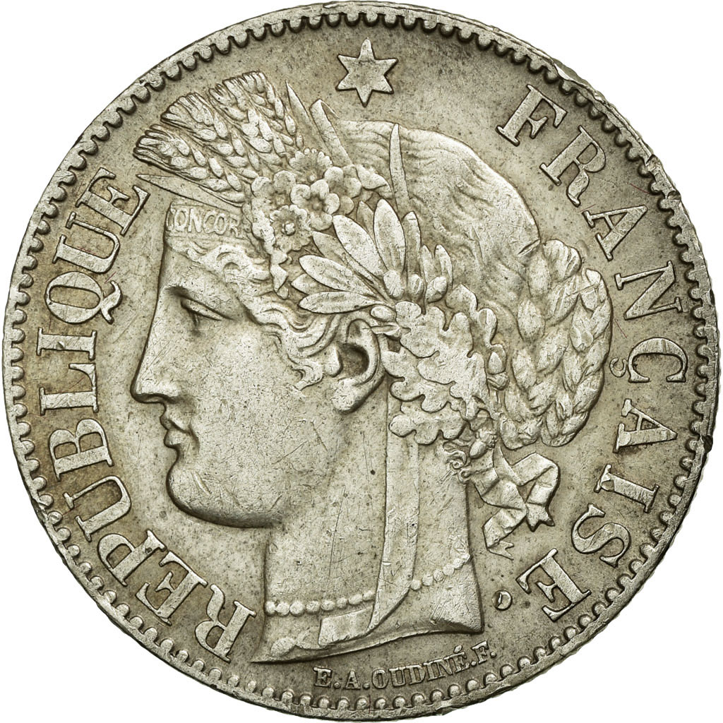 Coin, France, Cérès, 2 Francs, 1871, Paris, , Silver, KM:817.1