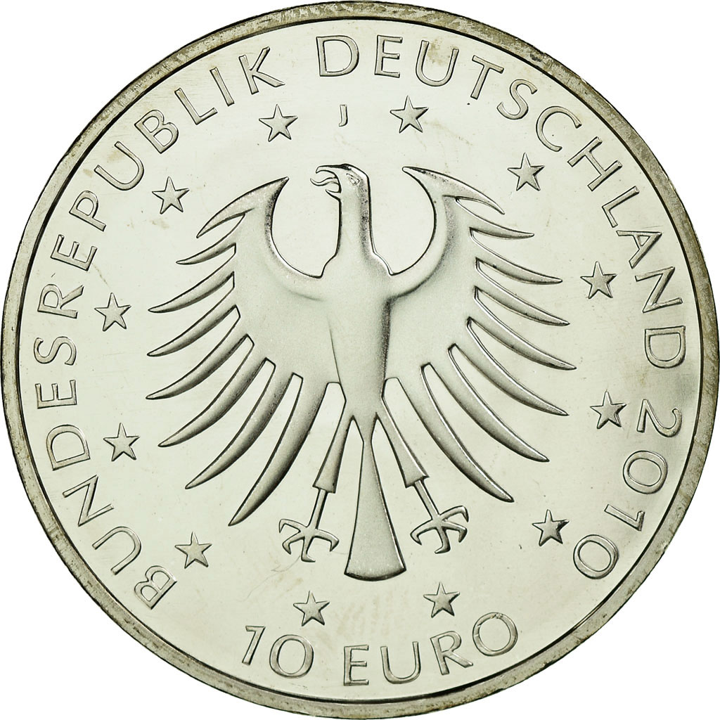 GERMANY - FEDERAL REPUBLIC, 10 Euro, 2010, Proof, , Silver, KM:288