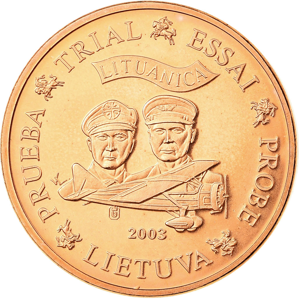Lituania, Fantasy euro patterns, 5 Euro Cent, 2003, SC, Cobre