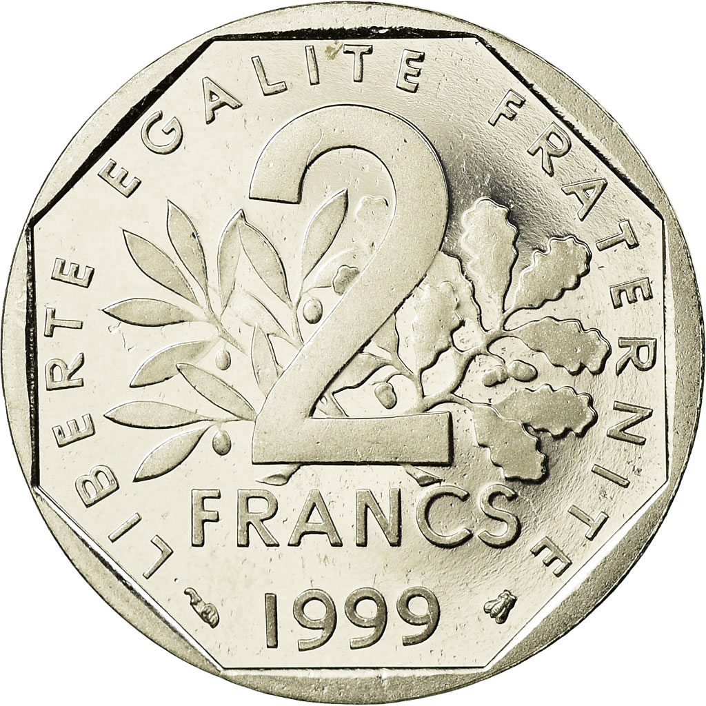 Coin, France, Semeuse, 2 Francs, 1999, Paris, BE, , Nickel, KM:942.2