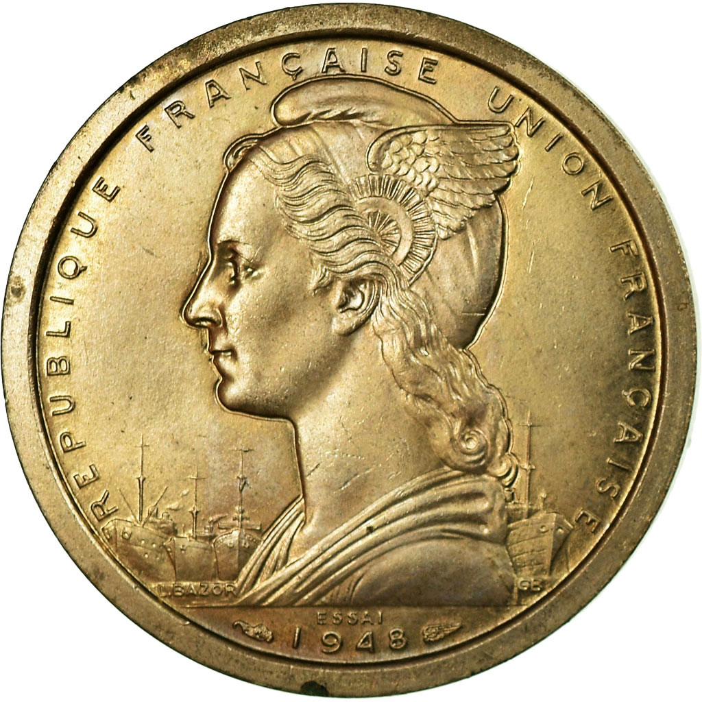 Coin, French Equatorial Africa, 2 Francs, 1948, Paris, ESSAI, 