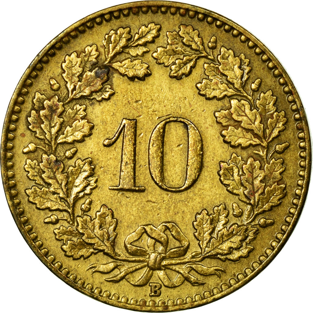 Coin, Switzerland, 10 Rappen, 1918, Bern, , Brass, KM:27A | European Coins