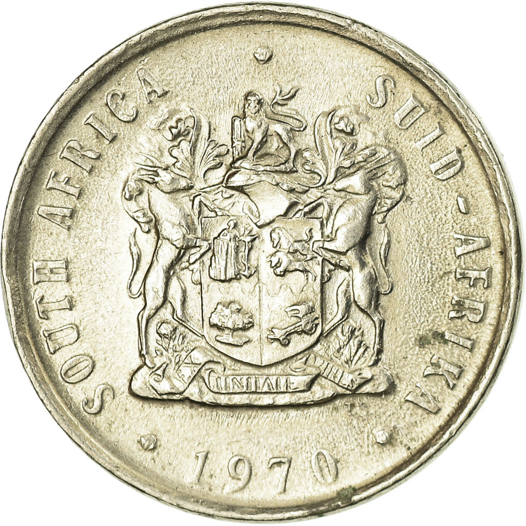 Coin, South Africa, 10 Cents, 1970, , Nickel, KM85 African Coins