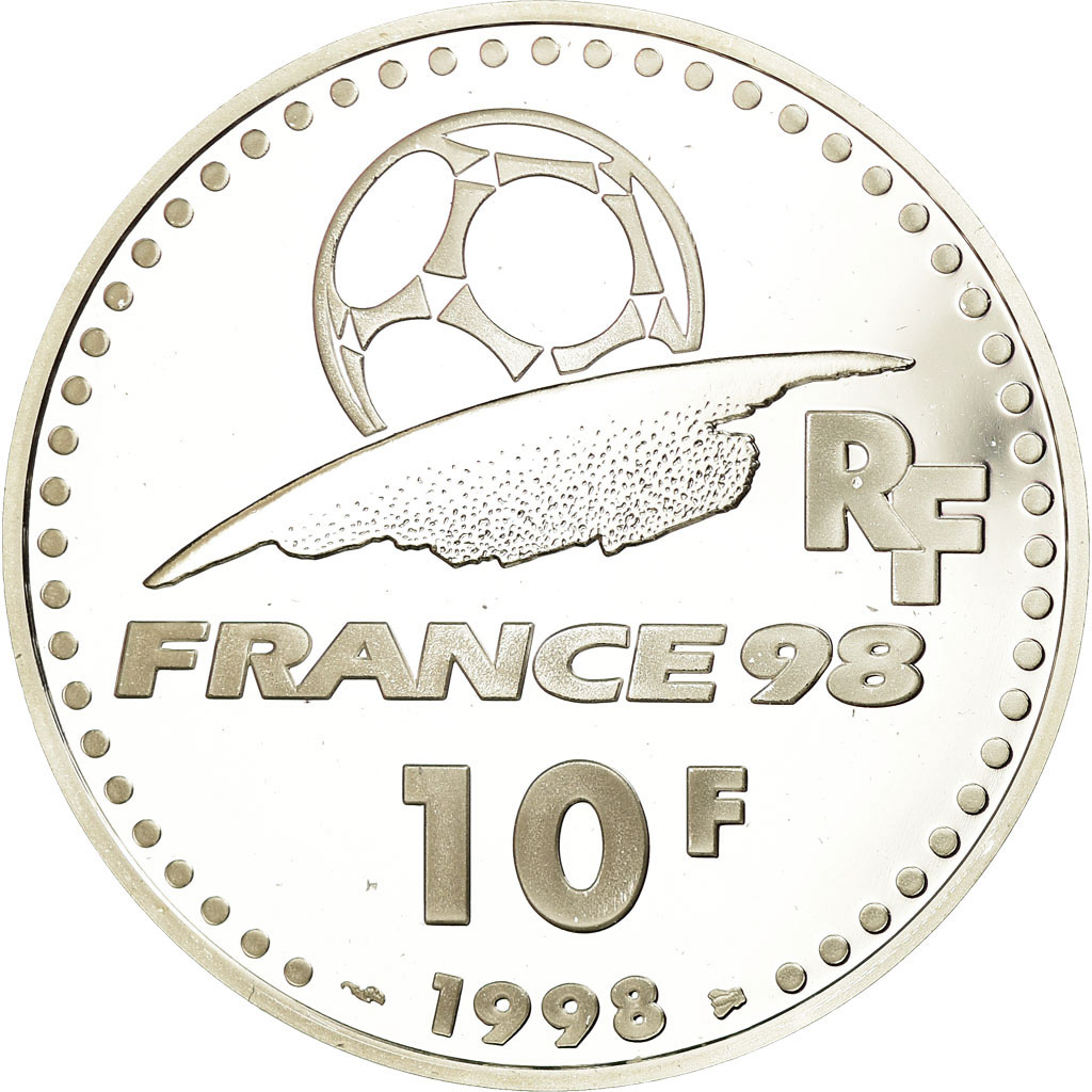 Coin, France, Coupe du Monde -  Les Stades, 10 Francs, 1998, Paris, BE