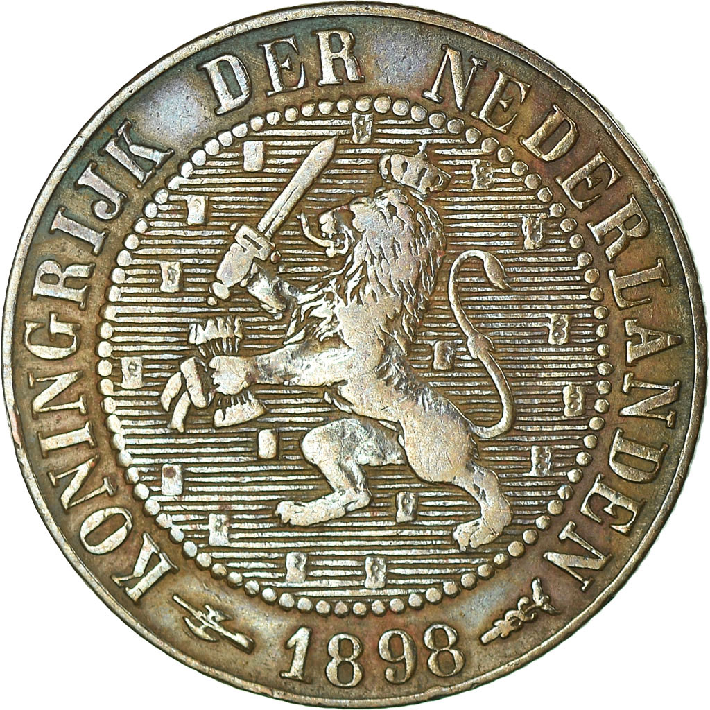 Coin, Netherlands, Wilhelmina I, 2-1/2 Cent, 1898, , Bronze, KM:108.2