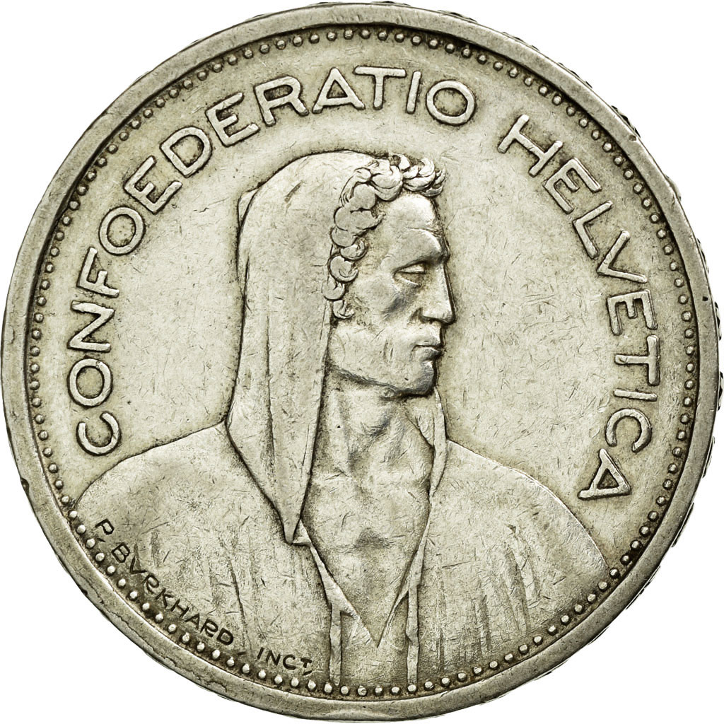 Coin, Switzerland, 5 Francs, 1931, Bern, , Silver, KM:40