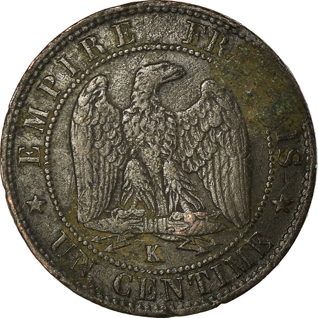 Coin, France, Napoleon III, Napoléon III, Centime, 1856, Bordeaux, 