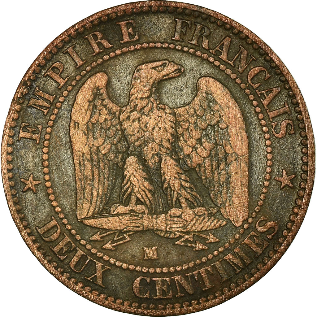 Coin, France, Napoleon III, Napoléon III, 2 Centimes, 1855, Marseille