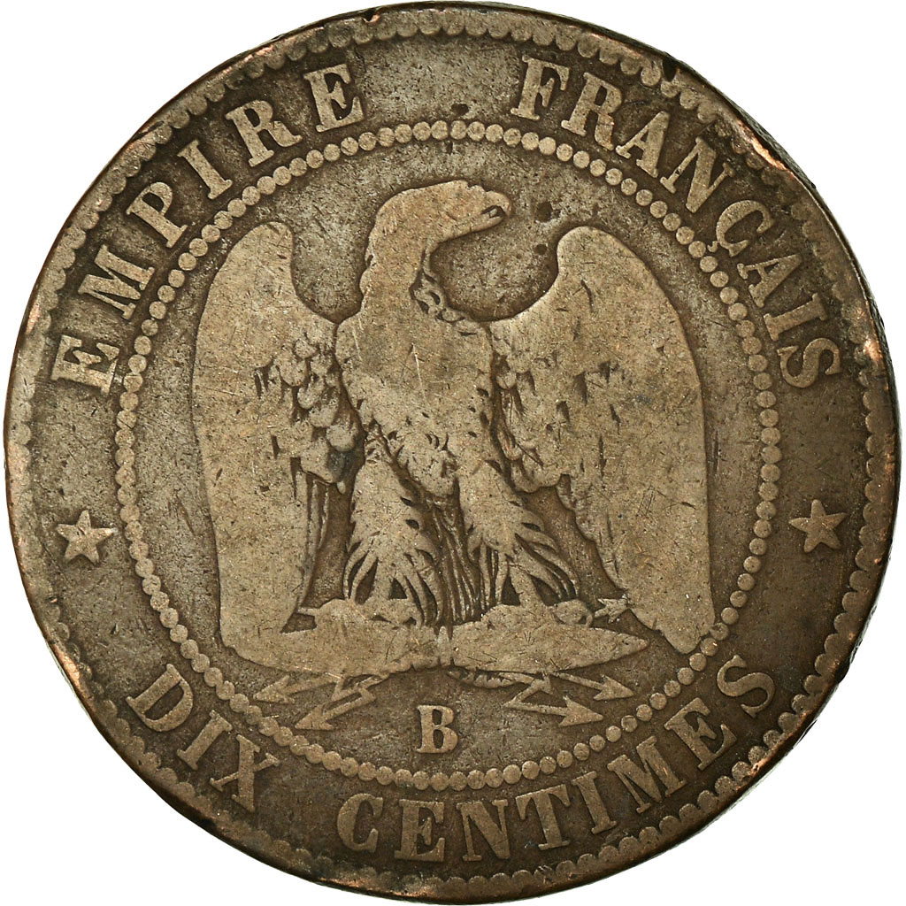 Coin, France, Napoleon III, Napoléon III, 10 Centimes, 1855, Rouen, 