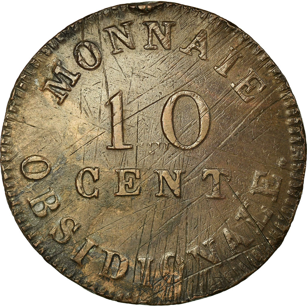 Coin, FRENCH STATES, ANTWERP, 10 Centimes, 1814, Anvers, , Bronze