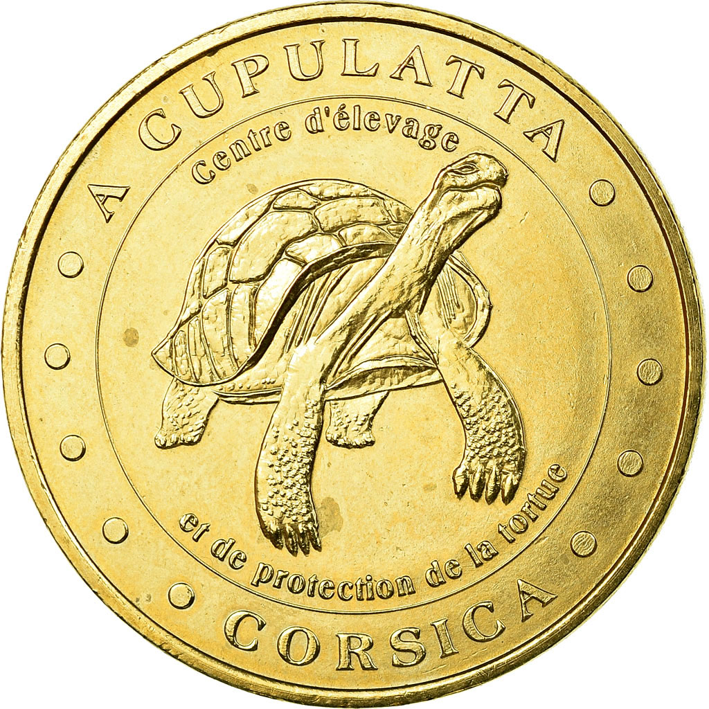France, Token, Touristic token, Ucciani - tortue, Arts & Culture, 2004, MDP
