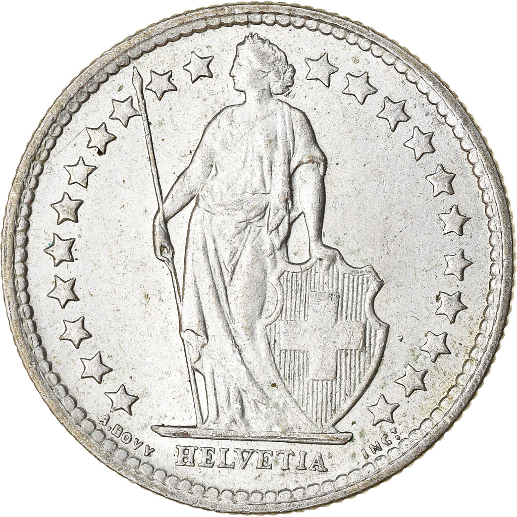 Moneda, Suiza, 1/2 Franc, 1959, Bern, MBC, Plata, KM:23