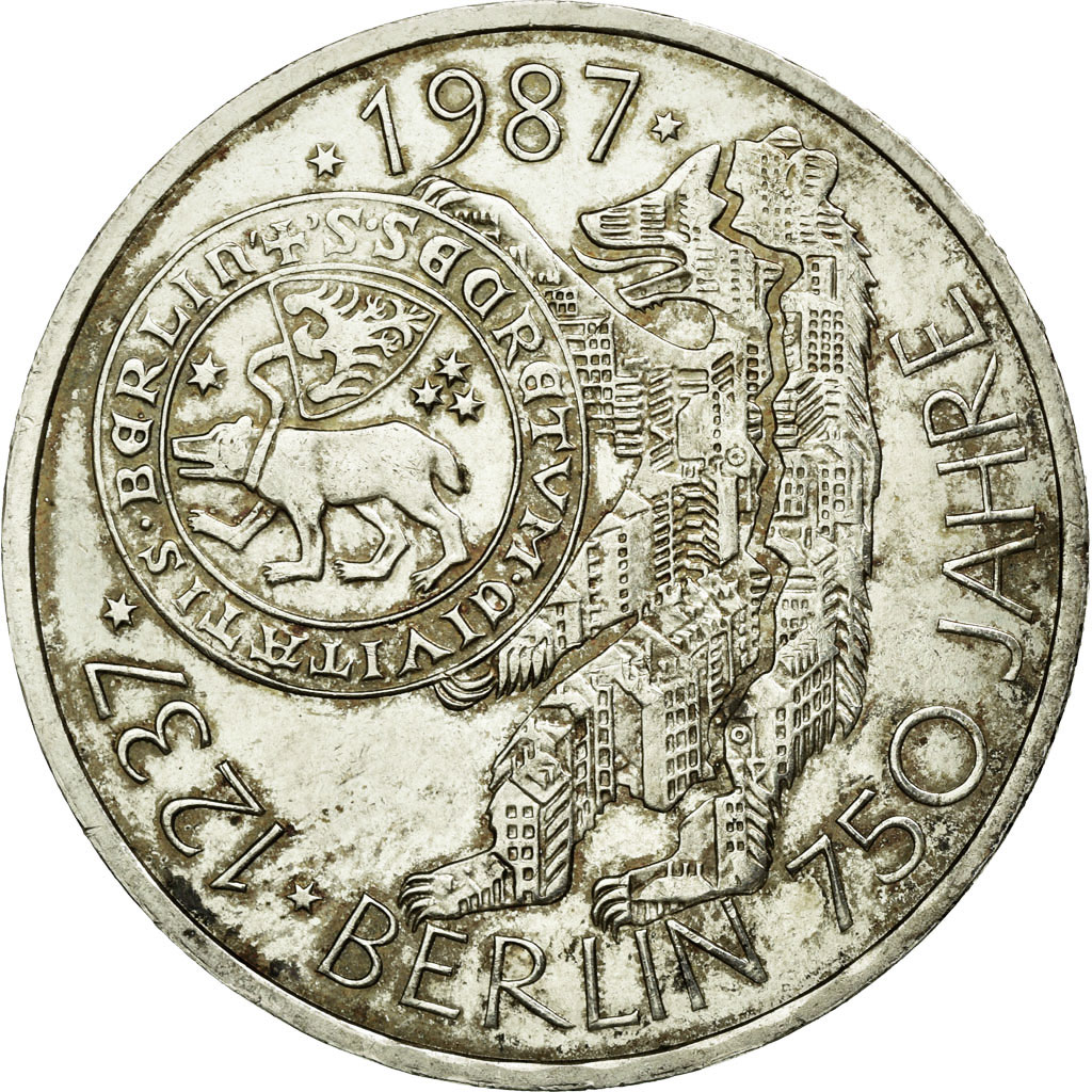 Coin, GERMANY - FEDERAL REPUBLIC, 10 Mark, 1987, Hamburg, Germany, 