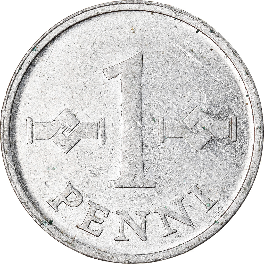 Moneda, Finlandia, Penni, 1971, MBC, Aluminio, KM:44a