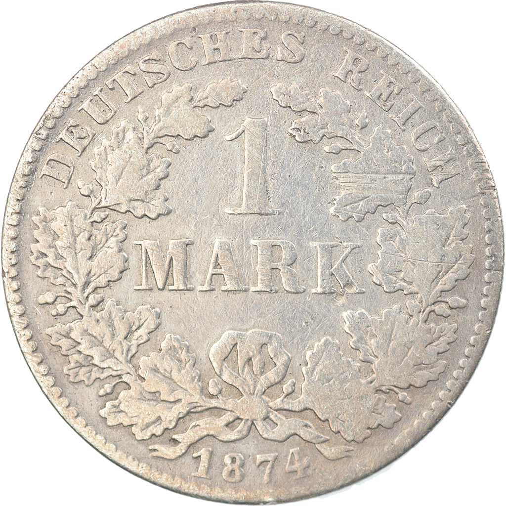 Coin, GERMANY - EMPIRE, Wilhelm I, Mark, 1874, Muldenhütten, , Silver