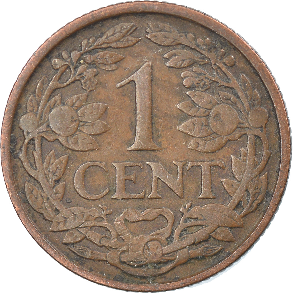 Moneda, Países Bajos, Wilhelmina I, Cent, 1925, MBC, Bronce, KM:152