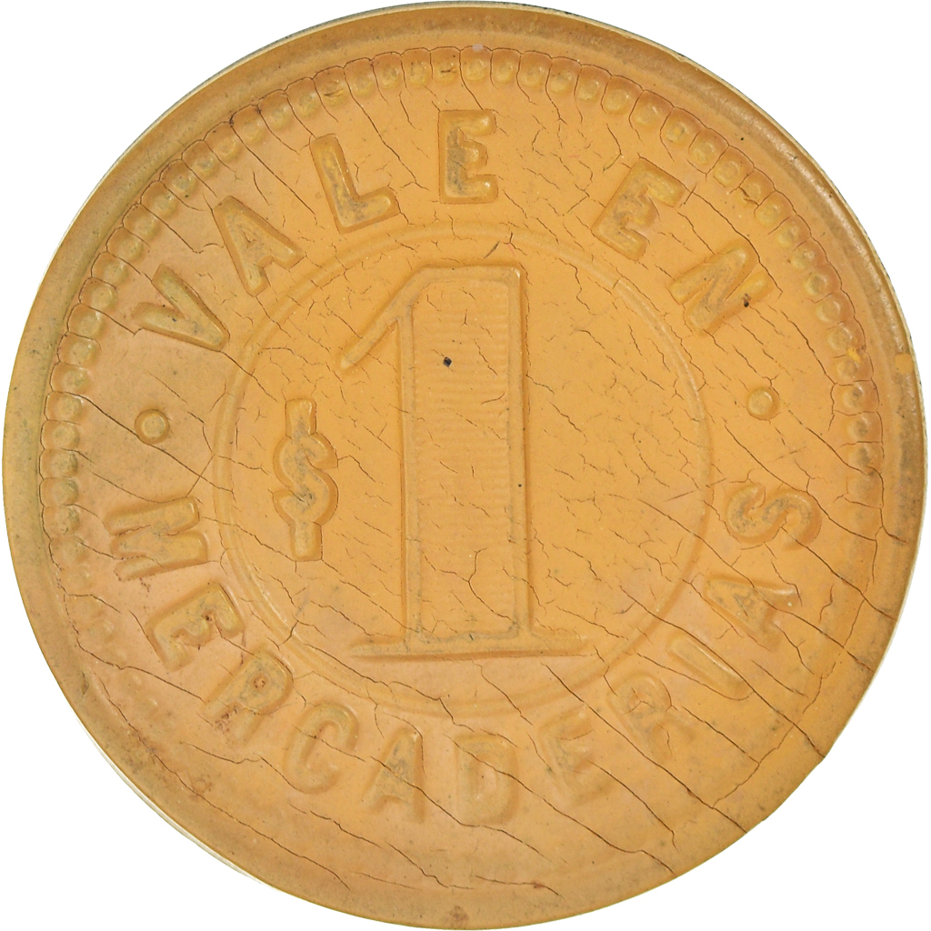 Chile, Token, Compania de Salitres, La Americana, Dollar, 