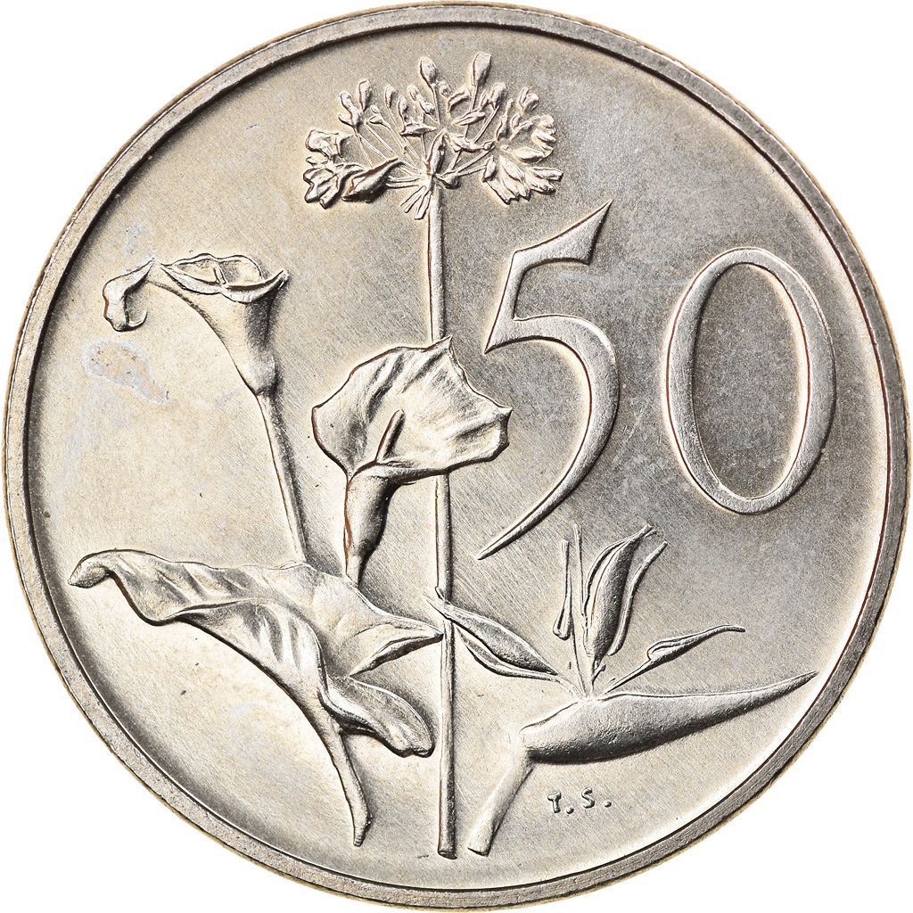 Coin, South Africa, 50 Cents, 1975, , Nickel, KM:87