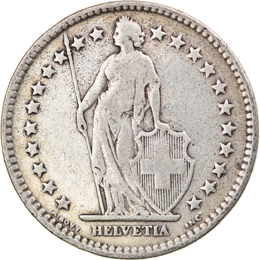 Coin, Switzerland, 2 Francs, 1920, Bern, , Silver, KM:21