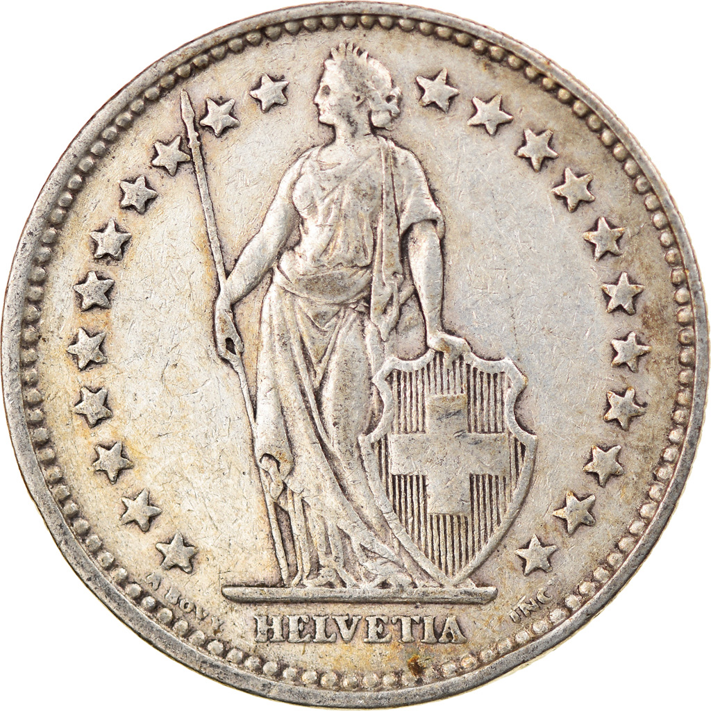 Coin, Switzerland, 2 Francs, 1920, Bern, , Silver, KM:21