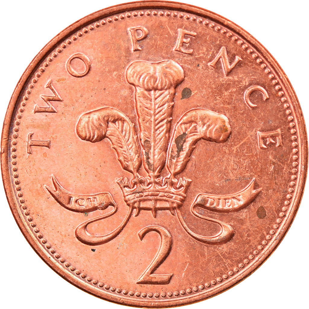 Moneda, Gran Bretaña, Elizabeth II, 2 Pence, 2000, MBC+, Cobre chapado en
