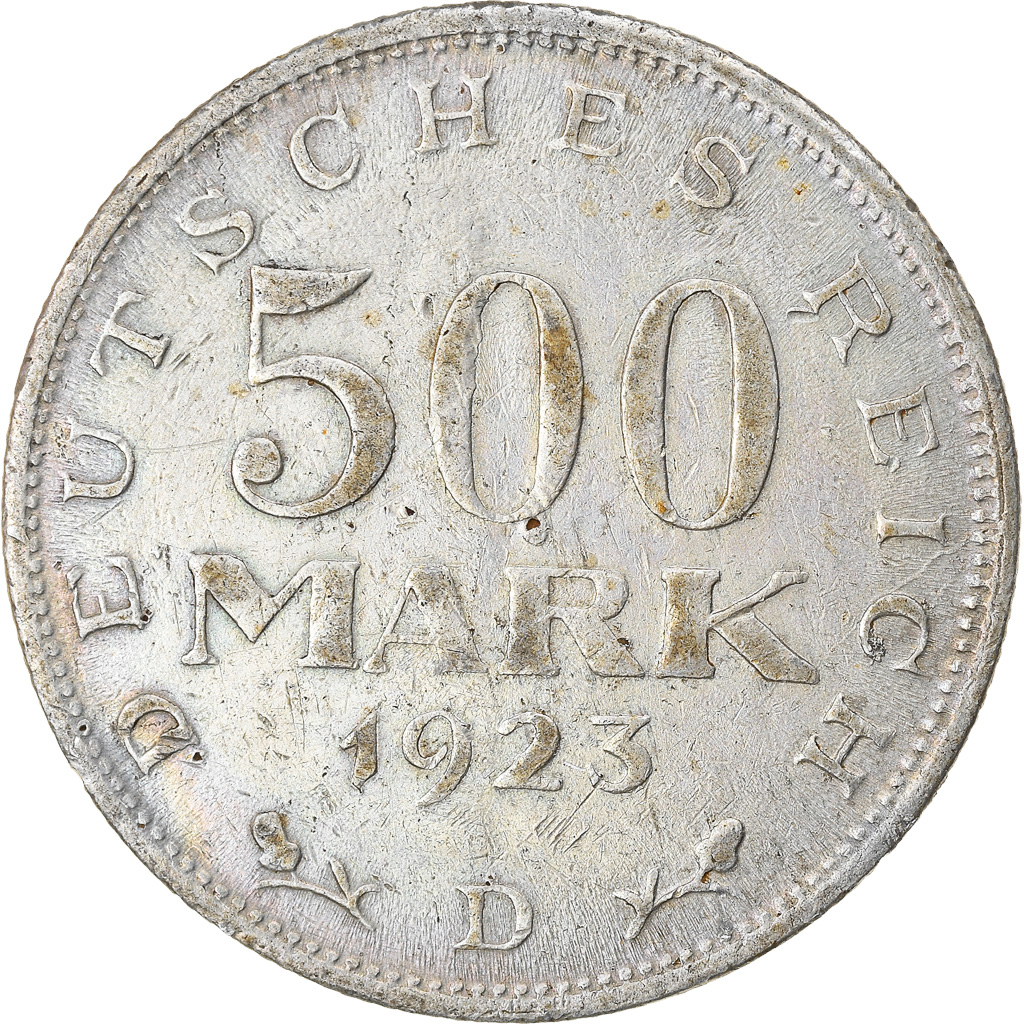 Coin, GERMANY, WEIMAR REPUBLIC, 500 Mark, 1923, Munich, , Aluminum
