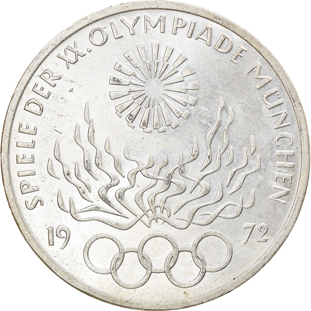 Coin, GERMANY - FEDERAL REPUBLIC, 10 Mark, 1972, Stuttgart, , Silver