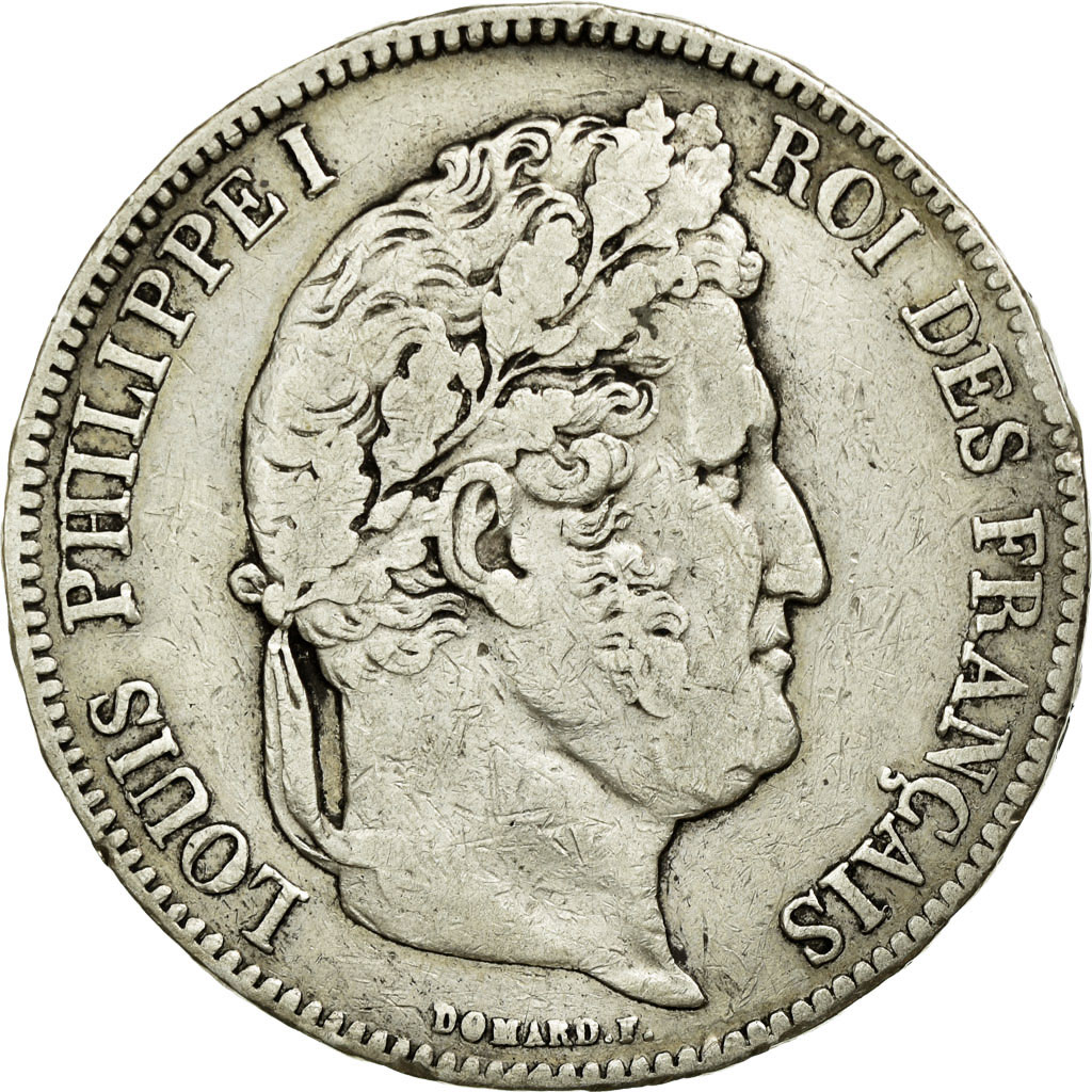 Coin, France, Louis-Philippe, 5 Francs, 1837, Bordeaux, , Silver