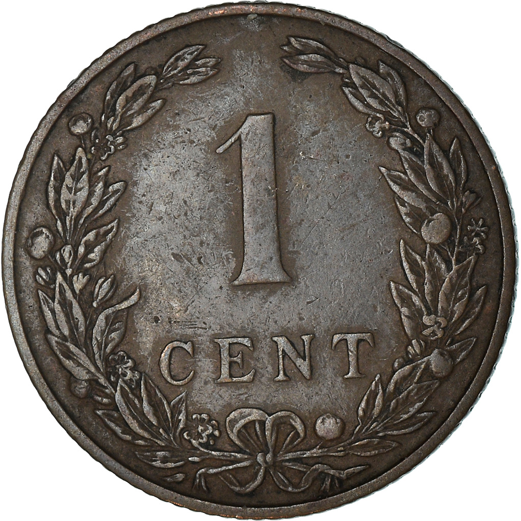 Moneda, Países Bajos, Wilhelmina I, Cent, 1906, MBC, Bronce, KM:132.1