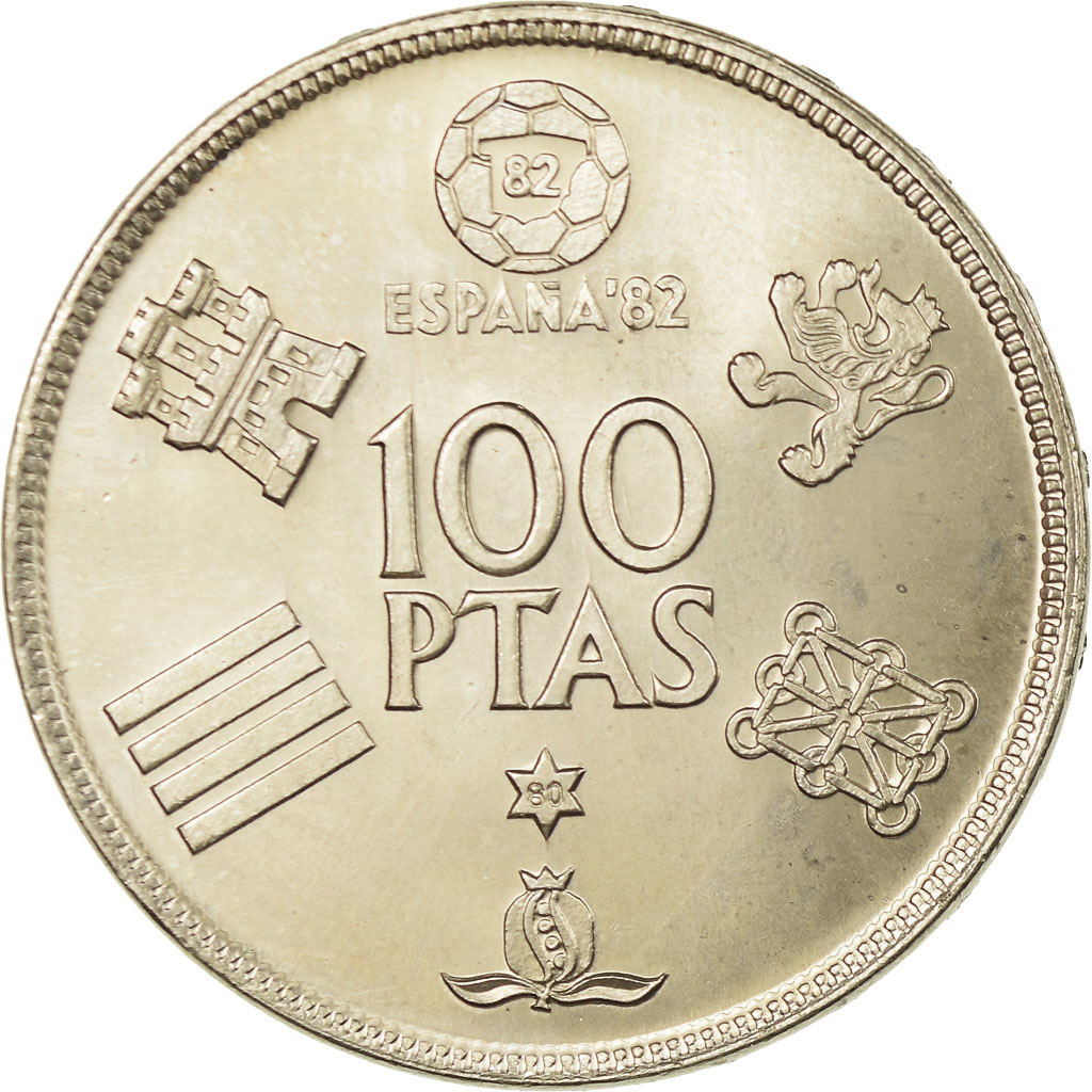 Moneda, España, Juan Carlos I, 100 Pesetas, 1980, SC, Cobre - níquel, KM:820