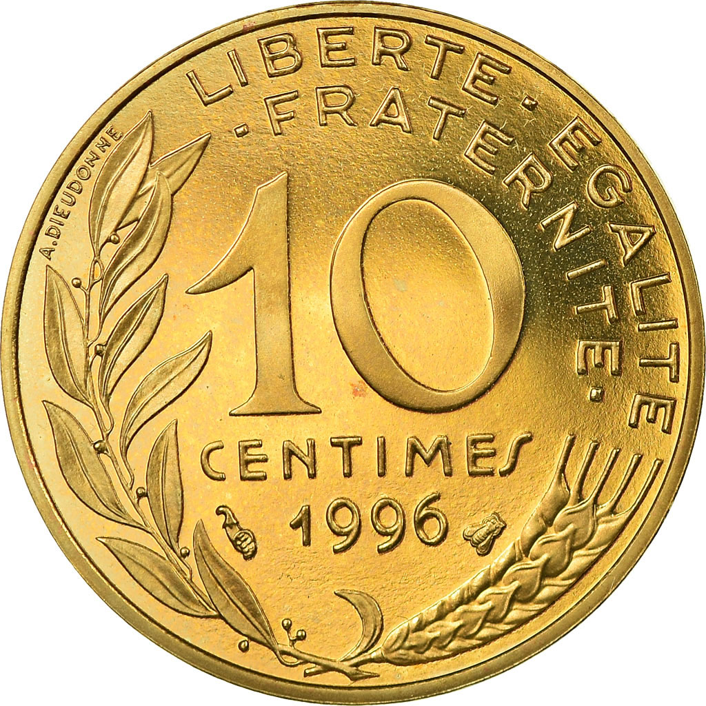 Coin, France, Marianne, 10 Centimes, 1996, Paris, Proof, 