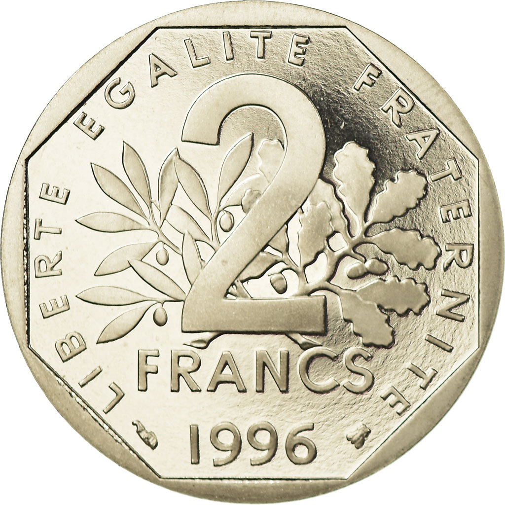Coin, France, Semeuse, 2 Francs, 1996, Paris, Proof, , Nickel