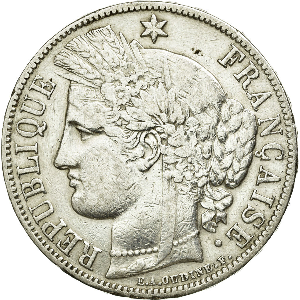 Coin, France, Cérès, 5 Francs, 1870, Paris, , Silver, KM:819