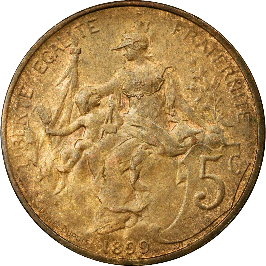 Coin, France, Dupuis, 5 Centimes, 1899, , Bronze, KM:842, Gadoury:165