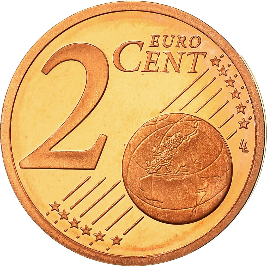 Frankreich, 2 Euro Cent, 2001, Proof, STGL, Copper Plated Steel, KM:1283