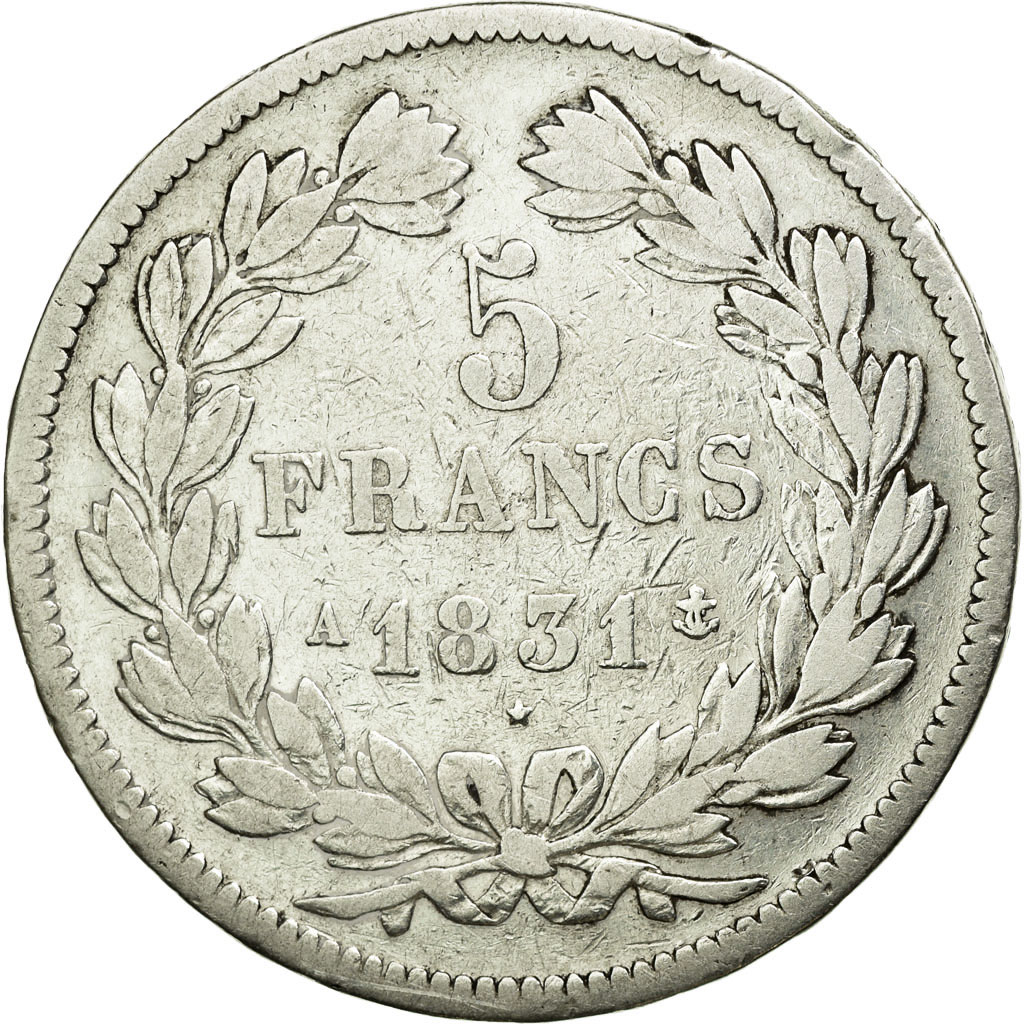 Coin, France, Louis-Philippe, 5 Francs, 1831, Paris, , Silver