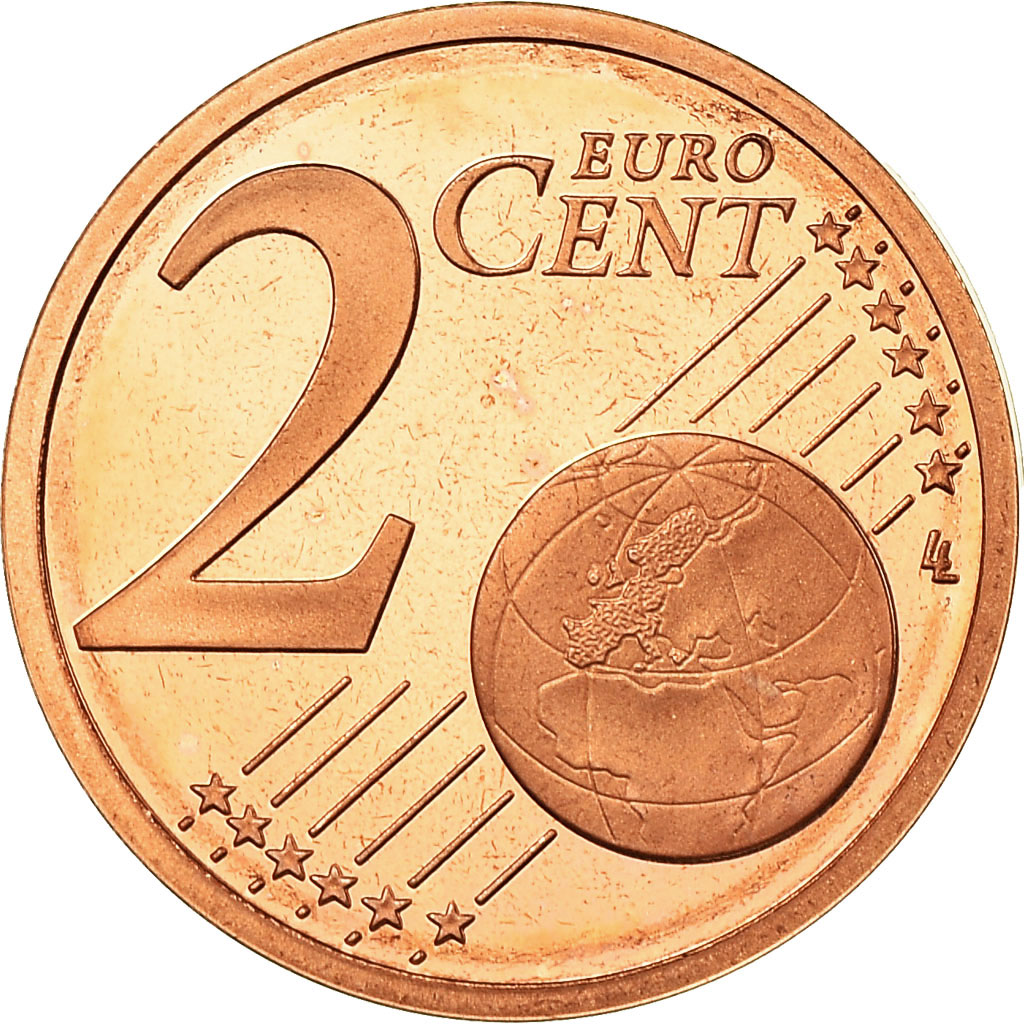Frankreich, 2 Euro Cent, 2004, Proof, STGL, Copper Plated Steel, KM:1283